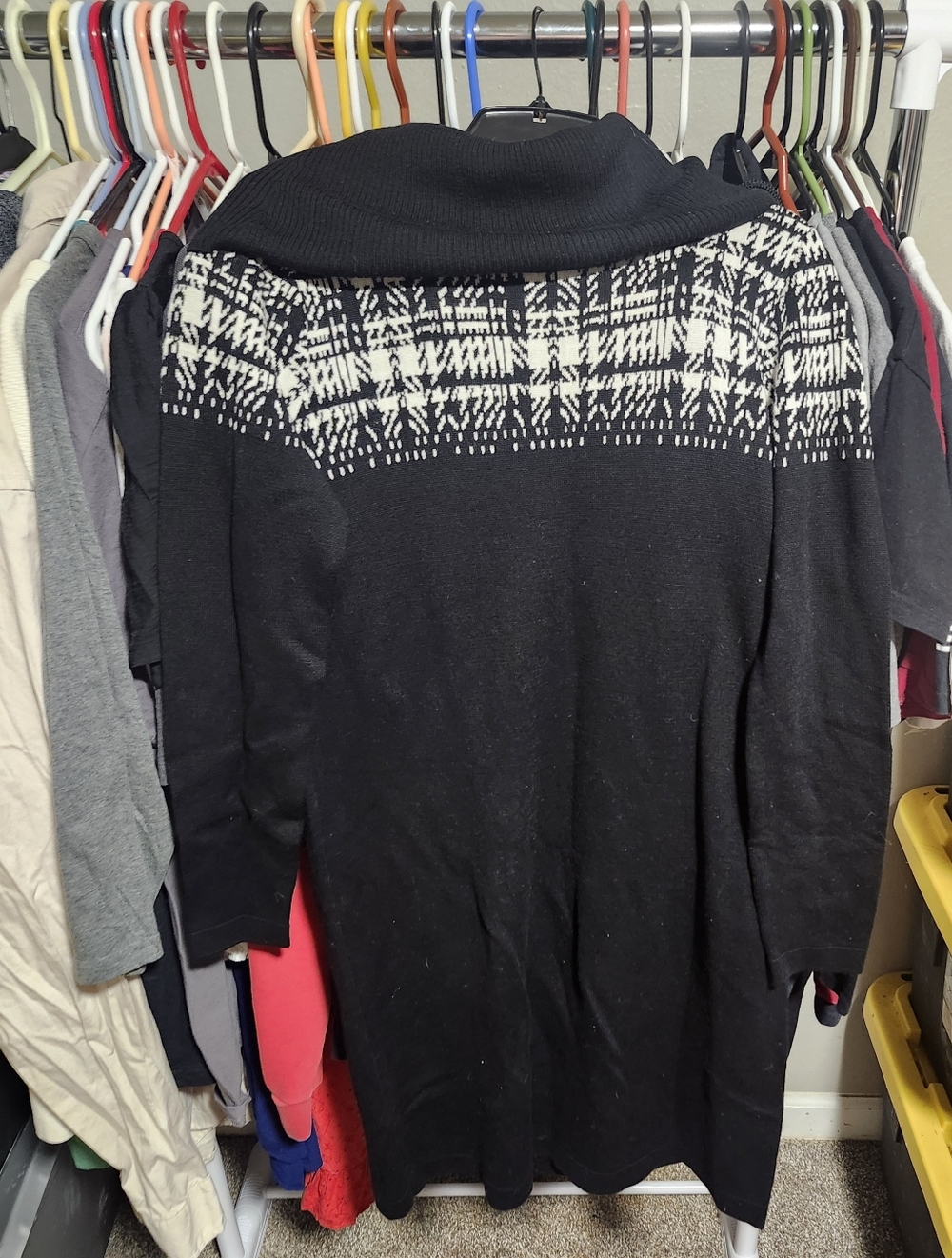Pendleton Cowl Neck Sweater Dress Women's Small Fairisle Design Made of Wool EUC